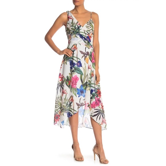 Parker Dresses & Skirts - Parker White Sardinia High Low Midi Dress medium floral